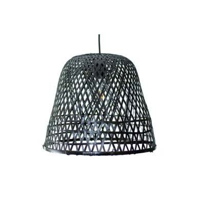 Afbeelding van Bamboe Hanglamp, Handgemaakt, Zwart, 40 cm