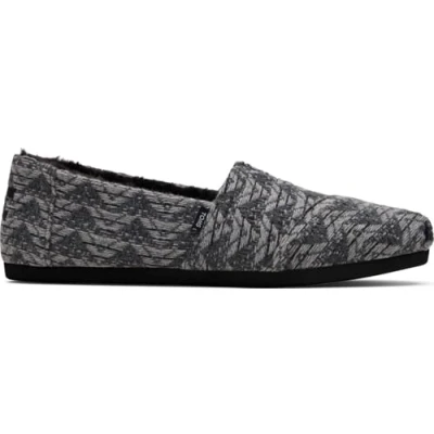 Afbeelding van Toms Espadrilles classiques pour femme, Black Multi Cozy Global Woven Fausse Fourrure, 41 EU