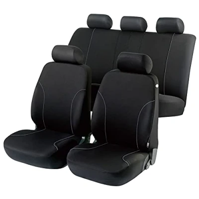 Afbeelding van WALSER ZIPP IT Basic 11799 Stoelhoes Zwart Polyester voor en achter VOLKSWAGEN: Polo V Hatchback, IV GOLF 6, FORD: FIESTA 6