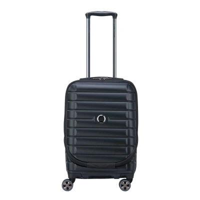 Afbeelding van Delsey Paris Shadow Rollen Kabinentrolley Laptopfach MIT Dehnfalte Trolley, Maat: One Size, Schwarz