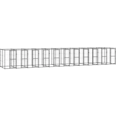 Afbeelding van vidaXL Hondenkennel 26,62 m² staal