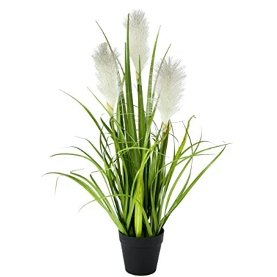 Afbeelding van Kunstmatig pampasgras in pot Verengras Zijde oeverbloemen Decoratief gras Kunstplanten Groene plant Kamerplant
