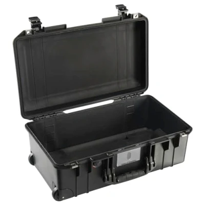 Afbeelding van PELI 1535 Air Lichte beschermkoffer voor camera en fotografie, water stofdicht, volume 27 liter, zonder schuimrubberen inzetstuk, kleur: zwart