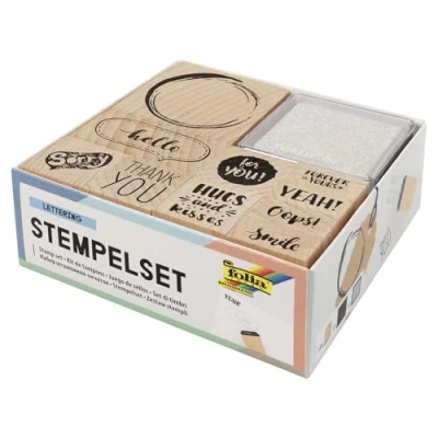 Afbeelding van Stempelset Folia hout lettering