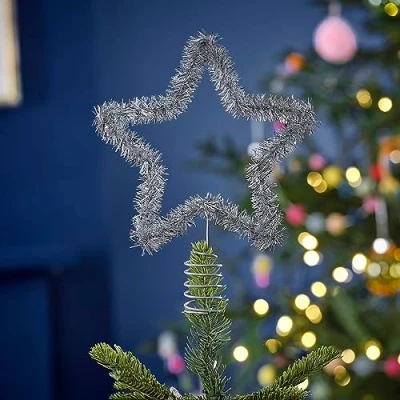 Afbeelding van Ginger Ray Kerstboomversiering in stervorm, zilverkleurig