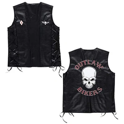 Image de Gilet simili cuir de biker hors la loi (44/48)