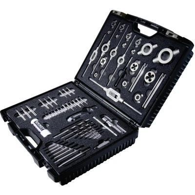 Afbeelding van Exact 70511 Schroefdraadsnijderset 61 delig HSS metrisch M3, M4, M5, M6, M8, M10, M12