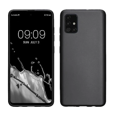 Afbeelding van kwmobile telefoonhoesje geschikt voor Samsung Galaxy A51 Hoesje smartphone Back cover in metallic grijs