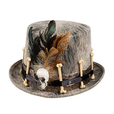 Afbeelding van Boland Hoed Voodoo Nawu Naturel 59 Volwassenen Unisex Halloween accessoire Horror