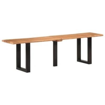 Image de vidaXL Banc 160 cm bois d&#039;acacia massif et acier4006411