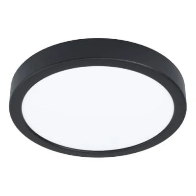 Afbeelding van EGLO connect.z Smart Home Fueva 6 Z led badkamerplafondlamp, ZigBee, app en spraakbediening, Alexa, warm wit koud wit, RGB, dimbaar, zwart, IP44, Ø 21 cm