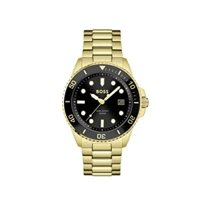 Afbeelding van HUGO BOSS heren Ace horloge HB1513917 in de kleur Goud