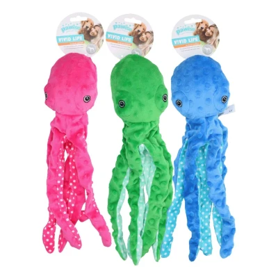 Afbeelding van Pawise Hondenspeeltje Plush Octopus Multicolor Assorti M