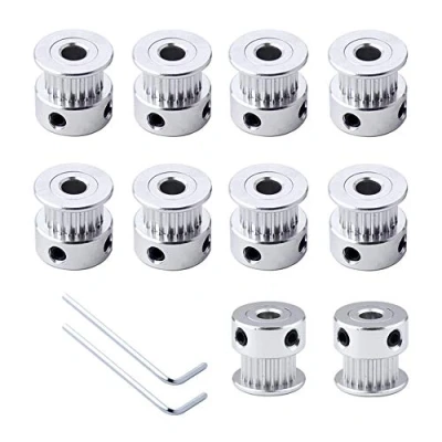 Afbeelding van FULARR® 10 stuks premium aluminium GT2 tandriem katrol, 20 tanden 5 mm diameter synchronisatie voor 3D printer 6 breedte