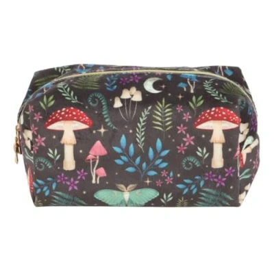 Afbeelding van Something Different Dark Forest Print Make up tas Multicolours