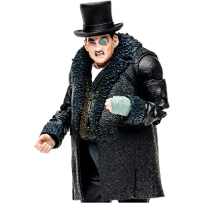 Afbeelding van McFarlane Toys, DC Gaming Build A 17,8 cm grote pinguïn actiefiguur met 22 bewegende delen, Batman Arkham City figuur steunbasis en unieke verzamelkarakterkaart