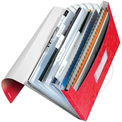 Afbeelding van Leitz WOW projectmap A4, 6 vakken, rood