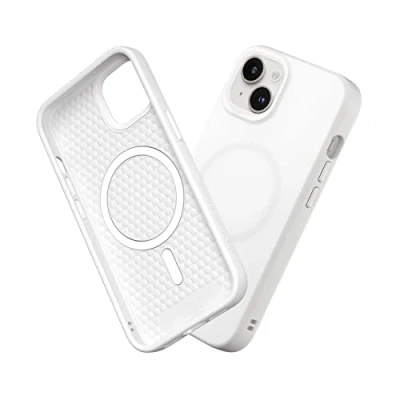 Afbeelding van RHINOSHIELD Hoesje compatibel met [iPhone 14/13] SolidSuit Magsafe dunne hoes schokabsorberende technologie en premium matte afwerking klassiek wit