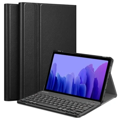 Afbeelding van FINTIE toetsenbord voor Samsung Galaxy Tab A7 2022/2020 10,4 inch [Frans AZERTY] Draadloos Bluetooth Beschermhoes Multipositie, Zwart