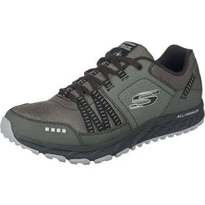 Image de Skechers Escape Plan Homme Baskets Bas, Grey Charcoal Black, 45 EU