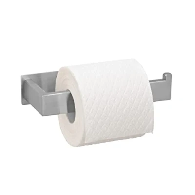 Afbeelding van WENKO Turbo Loc Genova toiletpapierhouder, bevestiging zonder boren met kleefpads, houder van roestvrij staal (B x H D): 15,3 4,4 7,6 cm