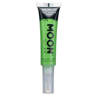 Afbeelding van Moon Glow neonverf voor gezicht en lichaam met kwast, 15 ml, intens groen