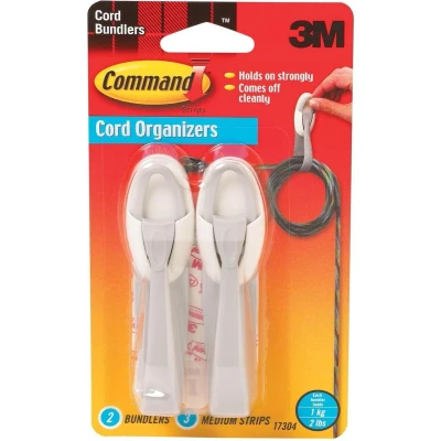 Afbeelding van Command kabelbundelaar, medium, draagvermogen 900 gram, wit, blister van 2 stuks
