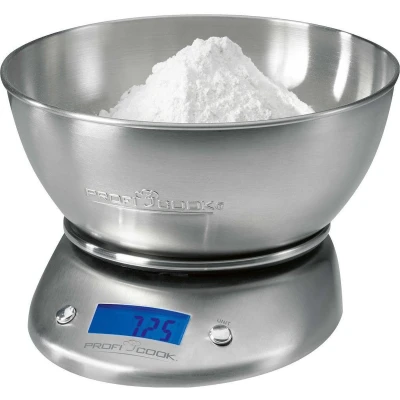 Afbeelding van ProfiCook KW 1040 Keukenweegschaal RVS Met kom