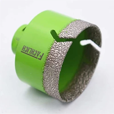 Afbeelding van FACHLICH Diamanttegelboor, 68 mm, vacuümgesoldeerde en boorkroon met schroefdraad M14 voor droog boren van porselein, tegels, graniet, marmer
