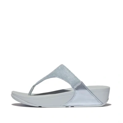 Afbeelding van FitFlop Lulu Shimmerlux Toe Post Sandals Vrouwen Quiet Blauw