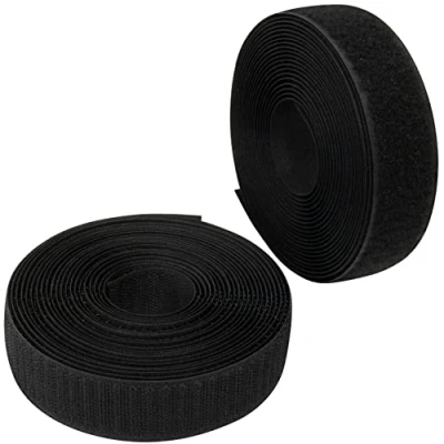Afbeelding van AERZETIX C65958 Klittenband/rol 30 mm 5 meter klittenband kabelorganisator/kabelklem kledingband voor kleding kleur: zwart polyamide en polyester