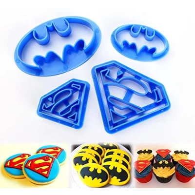 Afbeelding van ilauke 4 Superhelden koekjesdecoraties (superhelden)