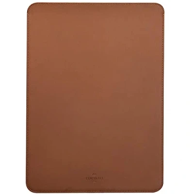 Afbeelding van Comfyable Laptophoes van 14 inch met precisie, compatibel MacBook Pro 2021 M1 A2442 en oudere versie 13 13,3 Pro/MacBook Air, kunstlederen hoes bruin