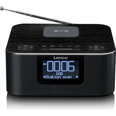 Afbeelding van Lenco CR 650BK DAB+/ FM wekkerradio met Bluetooth® en draadloos opladen, zwart Black