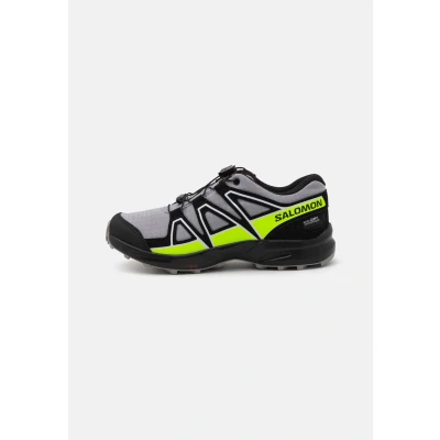 Afbeelding van Salomon Speedcross WP Unisex Outdoorschoenen voor kinderen, Maat: 39, Alloy/black/green gecko Kunststof/ textiel