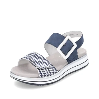 Afbeelding van Remonte D1j53 Damessandalen, Combi blauw 14., 37 EU