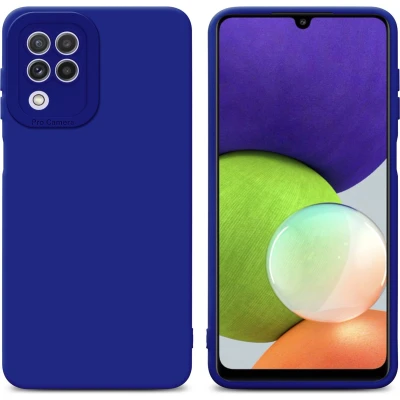 Afbeelding van Cadorabo Hoesje geschikt voor Samsung Galaxy A22 4G in Fluid BLAUW Beschermhoes gemaakt van flexibel TPU silicone Cover Case