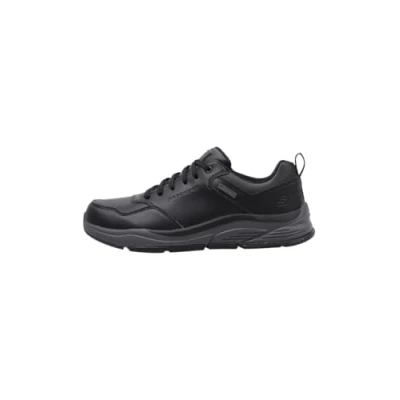 Afbeelding van Skechers Sportieve veterschoenen, Heren, Maat: 43, Black Leer en imitatieleer