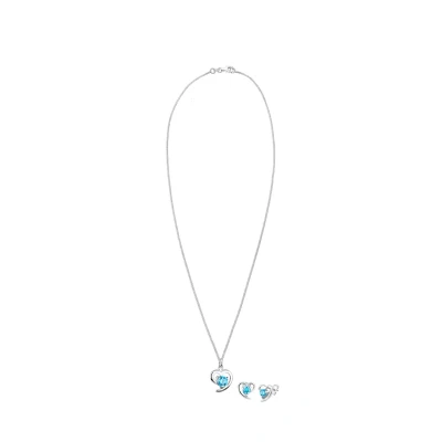 Afbeelding van Elli SET HERZ Oorbellen, Dames, Maat: 45, Hellblau