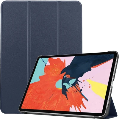 Afbeelding van iMoshion Tablet Hoes Geschikt voor iPad Air 4 (2020) /iPad 11 inch (2024) M2 / 5 (2022) Trifold Bookcase Donkerblauw
