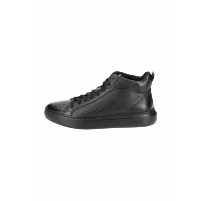 Afbeelding van Geox Sneakers hoog, Heren, Maat: 42, Black c Leer en textiel