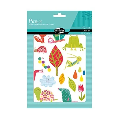 Afbeelding van Maildor AE036O GOMMETTES Baby 6 planken 14,8 x 21 cm vanaf 2 jaar tuin (99 stickers)