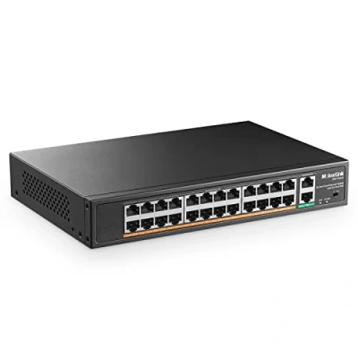 Afbeelding van MokerLink 24 Poorts PoE Switch 400W Hoge Prestaties