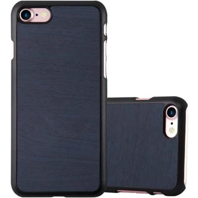 Afbeelding van Cadorabo Hoesje geschikt voor Apple iPhone 7 / 7S 8 SE 2020 in WOODEN BLAUW Beschermhoes gemaakt van flexibel TPU silicone Case Cover