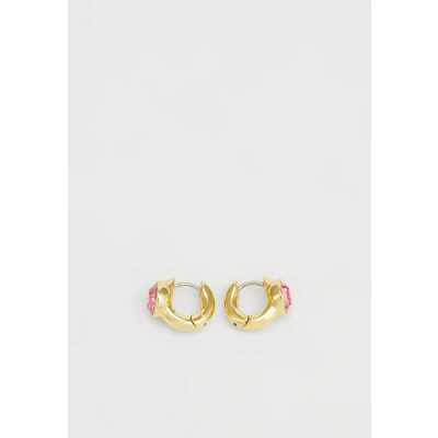 Afbeelding van kate spade new york KEEP Sparkling Huggie Oorbellen pink/goldcoloured, Dames, Maat: One Size, Pink/gold coloured