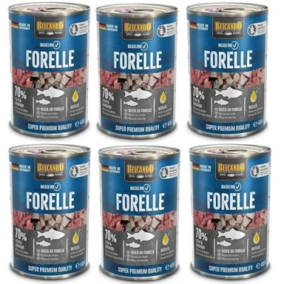 Afbeelding van 6x400g Belcando Baseline forel natvoer voor honden