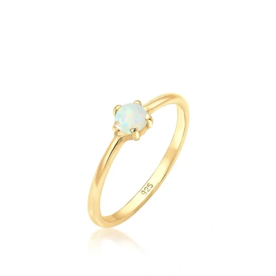 Afbeelding van Elli Ring basis Geo Opal 925 zilver, Opaal