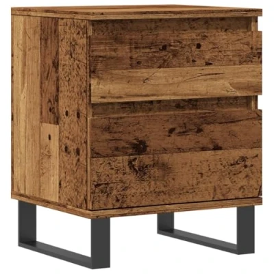 Afbeelding van vidaXL Nachtkastje 40x35x50 cm bewerkt hout oud houtkleurig