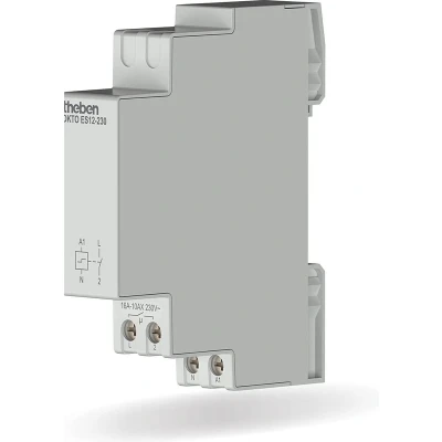 Afbeelding van Theben 3120130 OKTO ES12 230 Impulsschakelaar, Impulsrelais, V, elektronisch, DIN rail, 1 kanaal/contact (maakcontact), sluiter, led tot 600 W, lichtregeling, stroomstootschakelaar, stroomstootrelais, stroomafsluiter