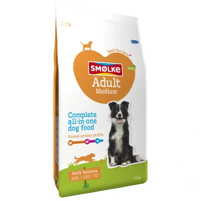 Afbeelding van Smolke Adult Medium Kip&amp;Lam&amp;Vis Hondenvoer 12 kg